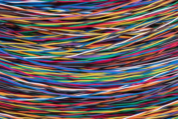 Soyut Arkaplanı Çok Renkli Elektrik Kablosu — Stok fotoğraf