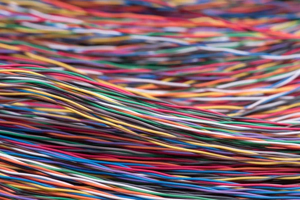 Red Cable Eléctrico Colorido Alambre —  Fotos de Stock