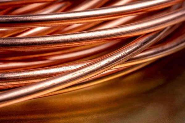 Copper Wire Macro Detail Raw Material Industry — Stock Photo, Image