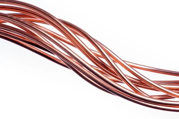 Copper Wire Isolated White Background — Stock Photo, Image