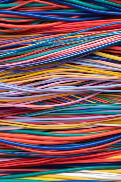 Mezcla Cable Multicolor Directamente Encima —  Fotos de Stock