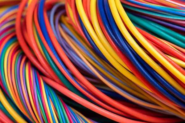 Electrical Wiring Solutions Colorful Cable Wiring — 스톡 사진