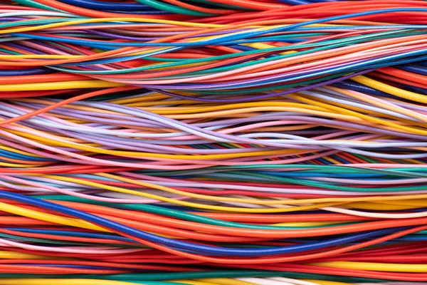 Cable Alambre Eléctricos Coloridos Computadora Red Transferencia Datos —  Fotos de Stock