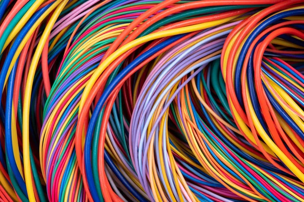 Elektrik Kablo Çözümleri Çok Renkli Kablo Kapalı — Stok fotoğraf
