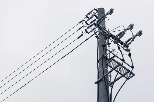 Concrete High Voltage Electric Pillar — Stock Photo, Image