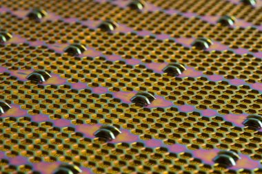 Delikler perspektif arka planı ile metal yüzey