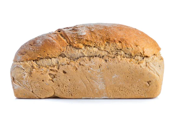 Ein Ganzes Roggenbrot Isoliert Auf Weißem Hintergrund — Stockfoto