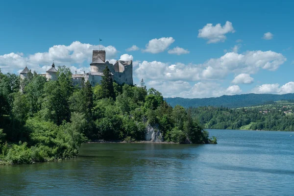 Ancien Château Polonais Niedzica Sur Les Rives Lac Czorsztyn Dans — Photo