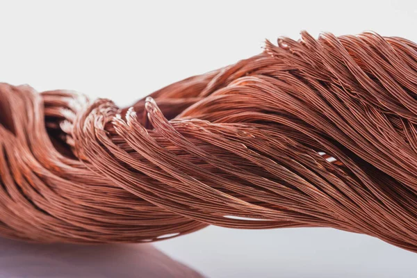 Copper Wire Closeup Energy Industry Component — Stock Photo, Image