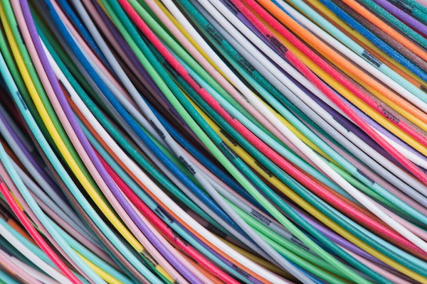 Kolorowy Kabel Abstrakcyjna Technologia Tła Przemysłowego — Zdjęcie stockowe