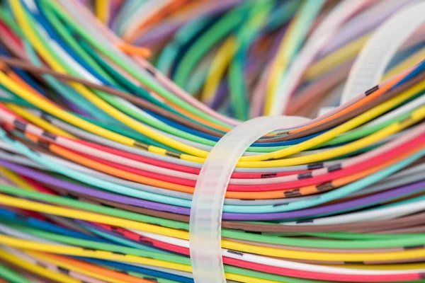 Bundel Van Kleurrijke Kabel Closeup — Stockfoto