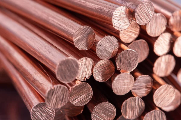 Pile Scrap Copper Rod — Stock Photo, Image