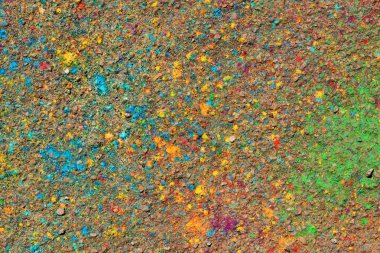 Bahar Şenliği renklerin sonra asfalt üzerinde bir eserler