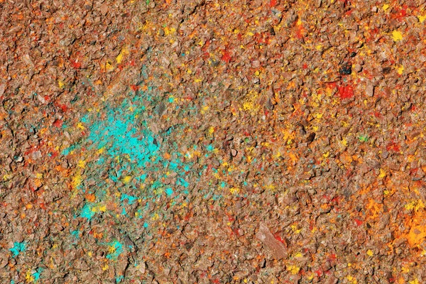 Bahar Şenliği renklerin sonra asfalt üzerinde bir eserler