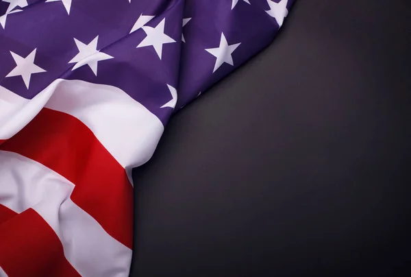 Closeup American Flag Plain Background Usa Memorial Day — Stock Photo, Image