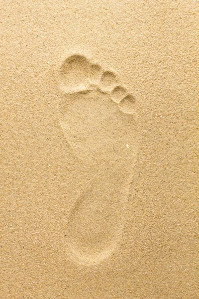 Nahaufnahme Von Sandmuster Mit Fußabdruck Eines Strandes Sommer Hintergrund — Stockfoto