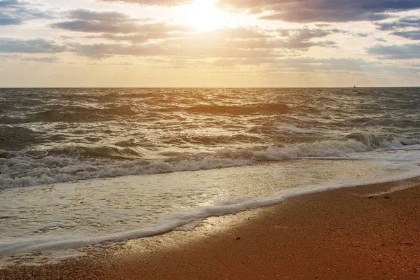 Puesta Sol Del Mar Cerca — Foto de Stock