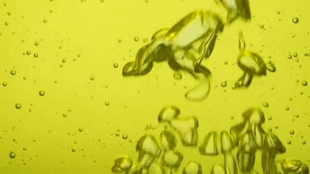 Closeup Oil Bubbles Slow Motion — Stock Video