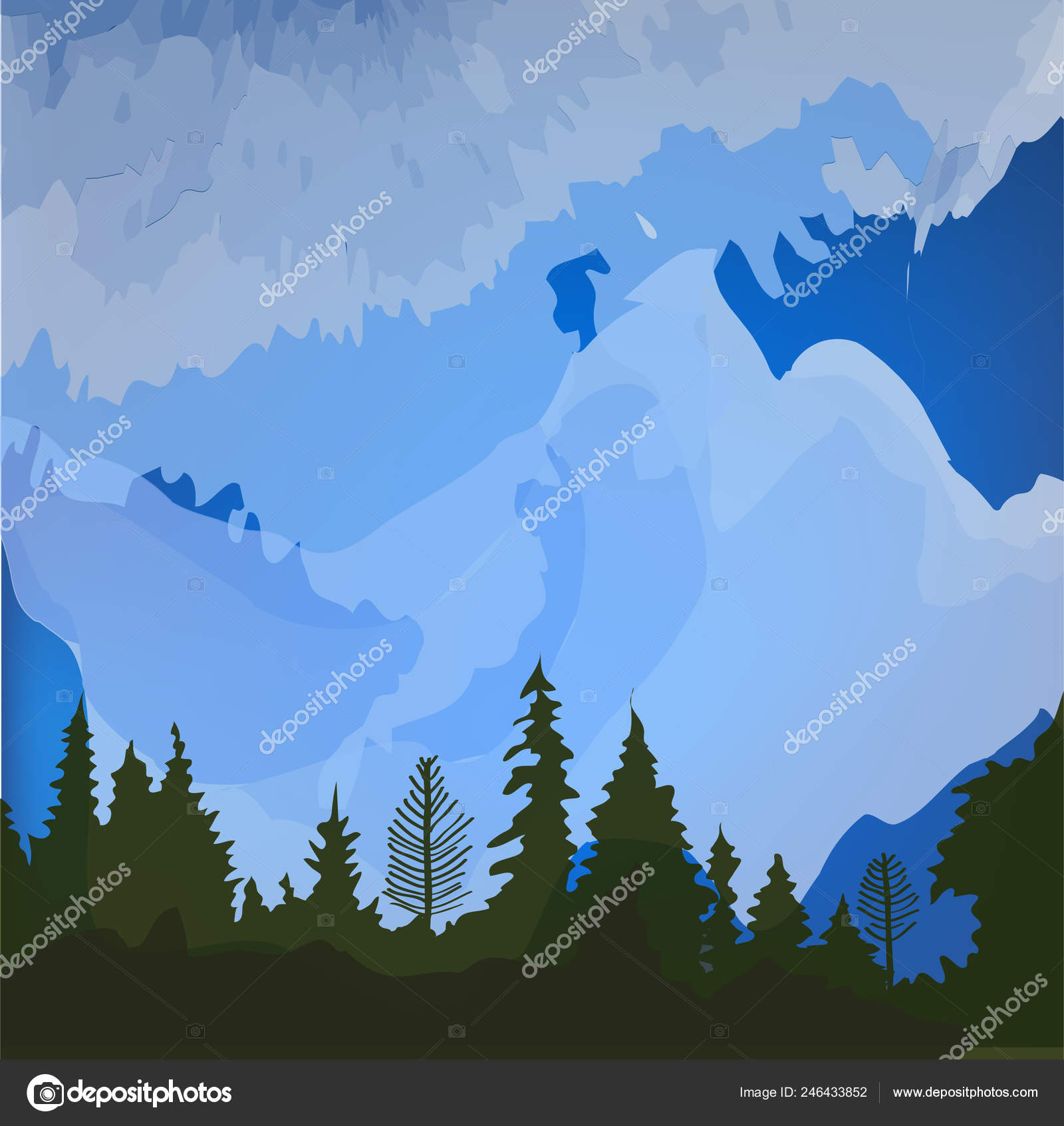 Forest Environmental Landscape Background Card Tourism Banner Forest Environmental Landscape Background Card Tourism Banner