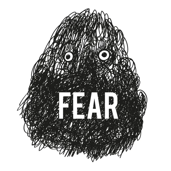 Angst Monster Illustration Vektorgrafik — Stockvektor