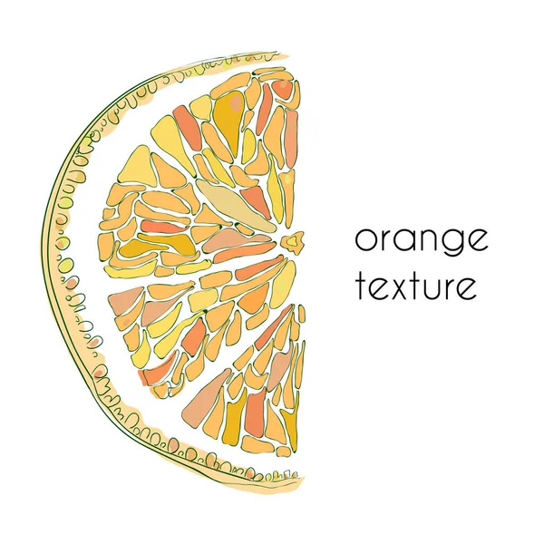 Orange Konsistens Bakgrund Handritad Design Vektor Grafisk Illustration — Stock vektor