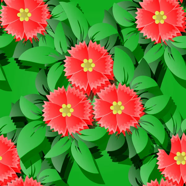 Fleur Vectorielle Motif Sans Couture Backround Eléments Avec Ombres Illustration — Image vectorielle