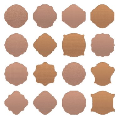 Boş vintage dokulu vektör tasarım öğeleri kümesi. Rozetleri ve bussines ve reklam için etiket için boşluklar. 