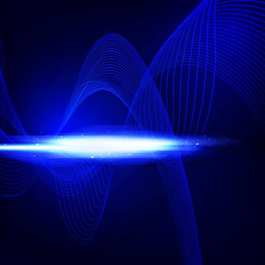 Soyut - 3d ışıklı arka dijital plan tasarım. Parlayan parçacıklar vektör çizim fütüristik sıçrama. Teknoloji kavramı.