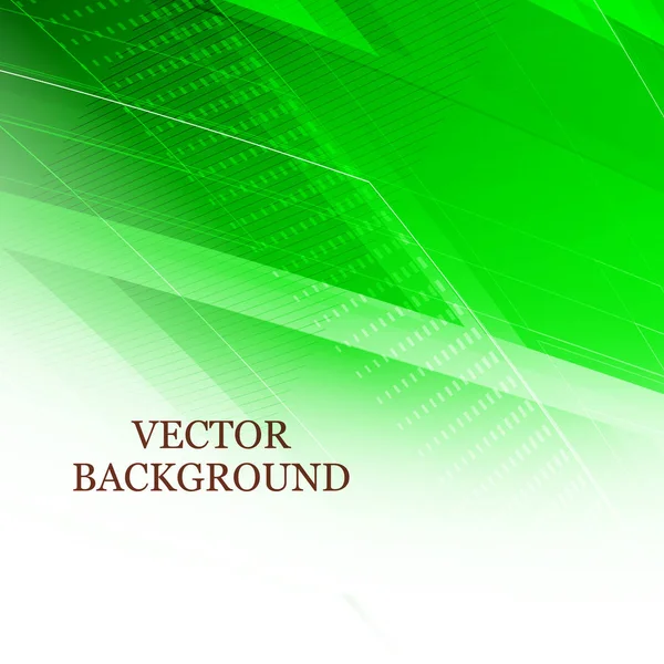 Абстрактный Зеленый Световой Фон Полигональными Вставками Местом Текста Векторная Иллюстрация — стоковый вектор