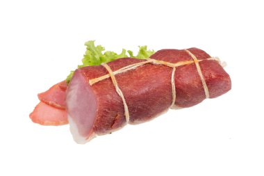 Et ve yeşilliklerle izole studio arka plan