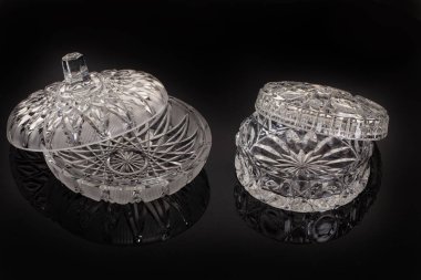 Kristal vazo cam stüdyo arka plan üzerinde