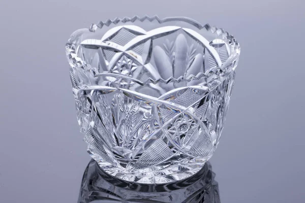 Crystal Vase Glass Studio Background — Stock Photo, Image