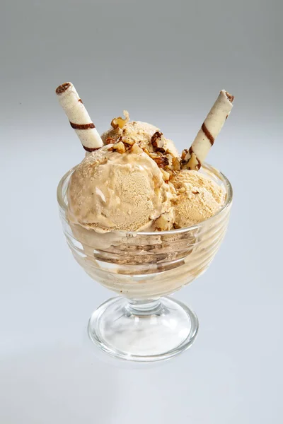 Icecream e biscoito — Fotografia de Stock