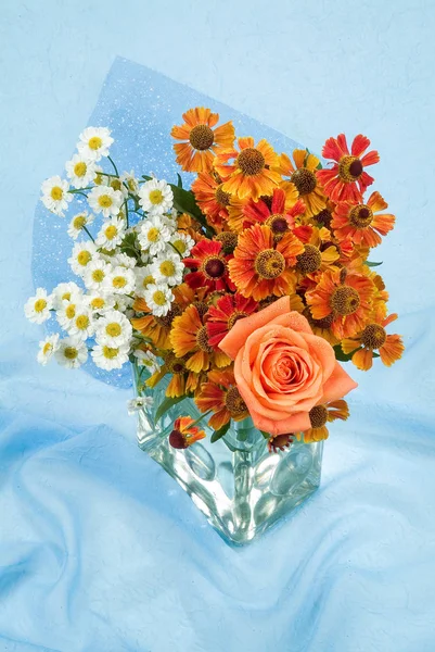 Glass Vase With Flowers