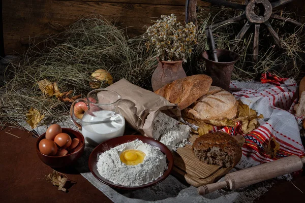 Naturaleza muerta en estilo rural — Foto de Stock