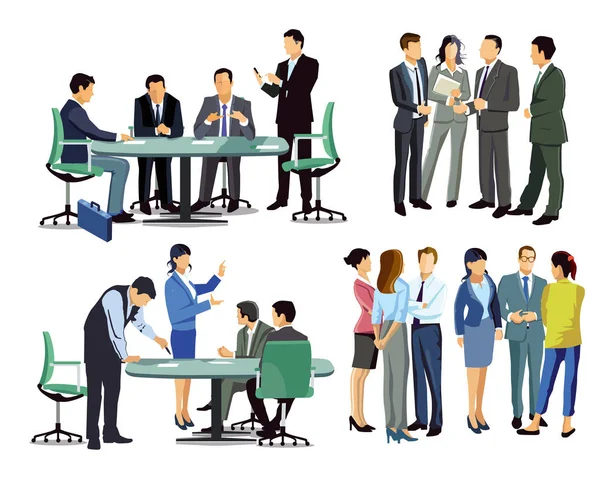 Business meeting among business people