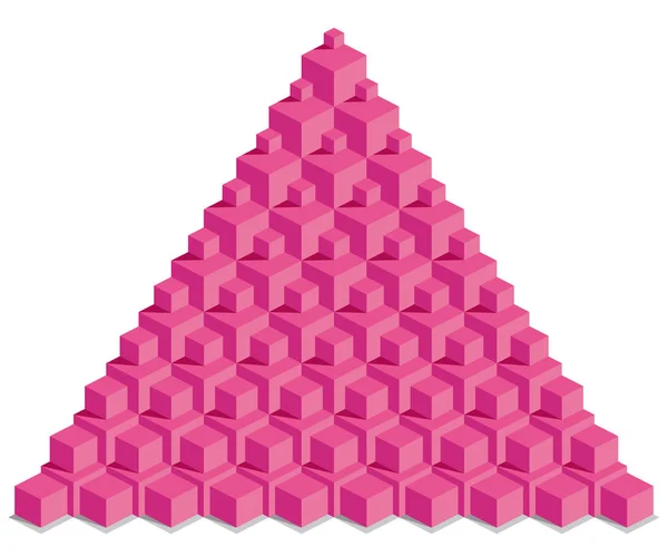 Pyramide Cubes Colorés Illustration — Image vectorielle