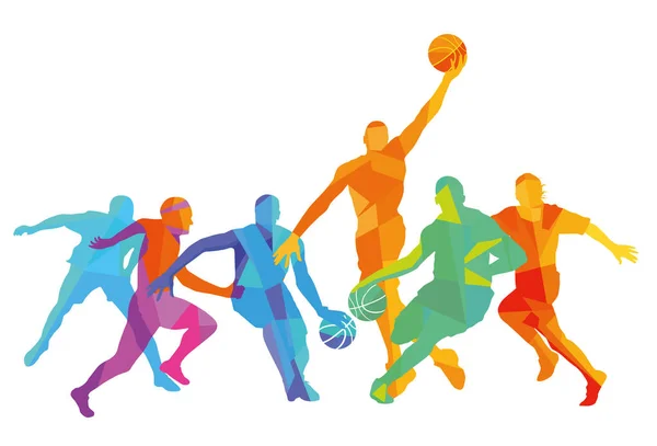 Jugador Baloncesto Juego Ilustración — Vector de stock