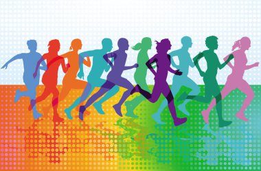 İnsanlar are koşma sportif, spor koşu