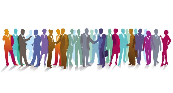 Diverse Crowd Business Connection — Stock Vector