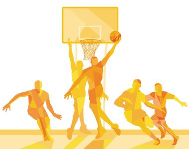 Basketbolcu alan resimde üzerinde