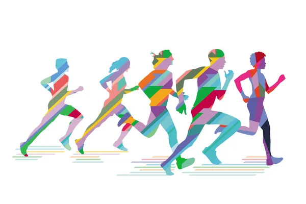 跑步做运动的人 — 图库矢量图片