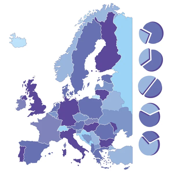 Union Européenne Zone Géographique — Image vectorielle