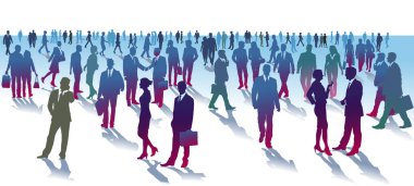 insanların açık havada büyük bir grup