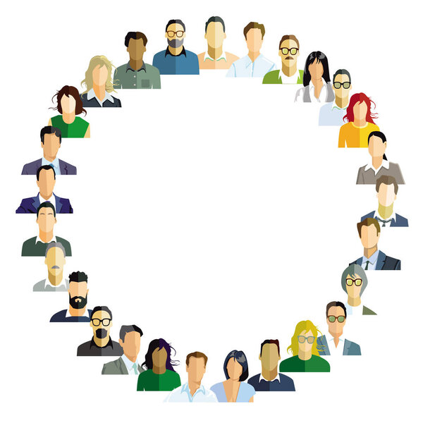 Various professions, portrait - vector Illustration