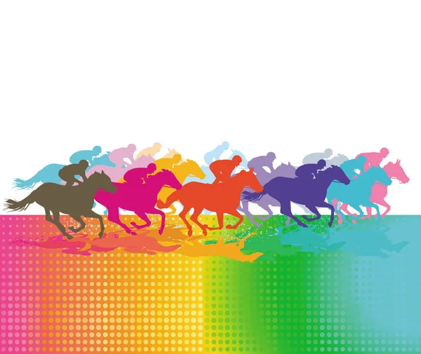 Galop Koni Wyścigowych Wyścigów Konnych Wyścigów — Zdjęcie stockowe