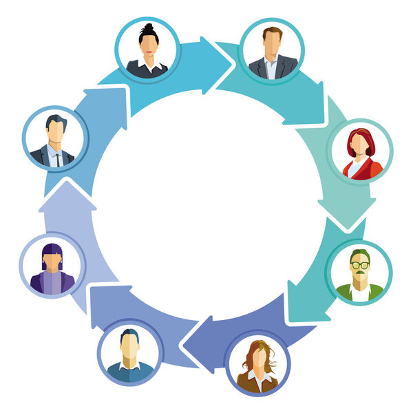 Business team at a meeting- illustration