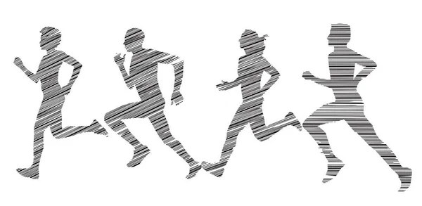 跑步做运动的人 — 图库矢量图片