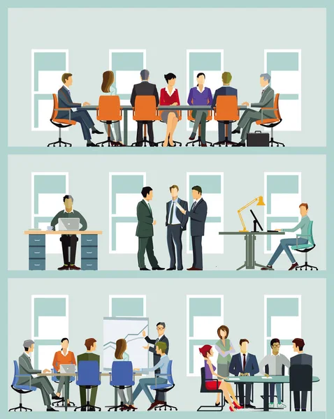 Business Team Samarbete Illustration — Stock vektor