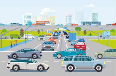 Kavşaktaki trafik sıkışıklığı, illüstrasyon